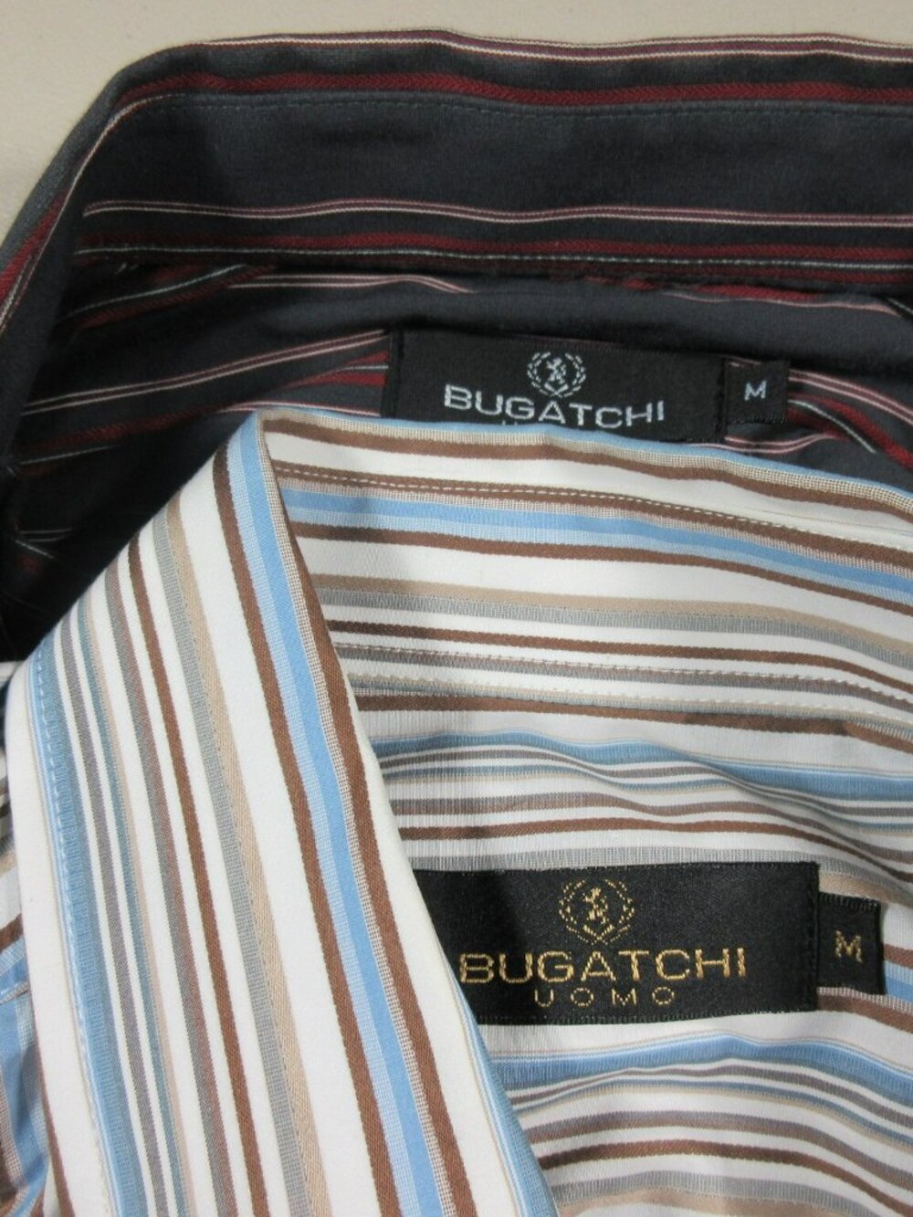 Bugatchi Uomo mens colorful striped button down shirt lot M (2)
